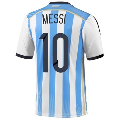 Argentina Home Messi 10 Retro Jersey 2014 (Player Version)