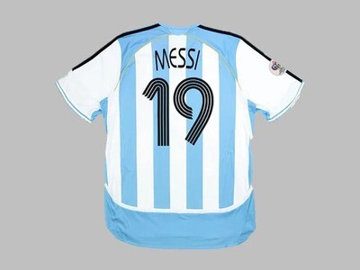 2006 Argentina Home Messi 10 Retro Soccer Jersey Shirt