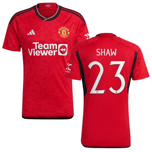23-24 Manchester United Home Jersey SHAW 23 UCL