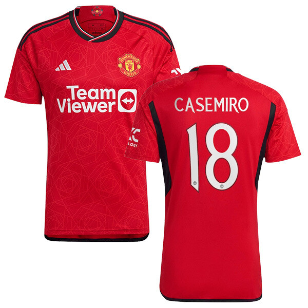 23-24 Manchester United Home Jersey Casemiro 18 UCL
