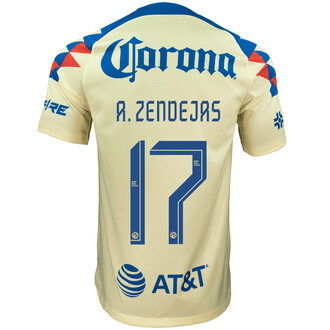 Club America Alejandro Zendejas 17 Home Jersey 2023-2024
