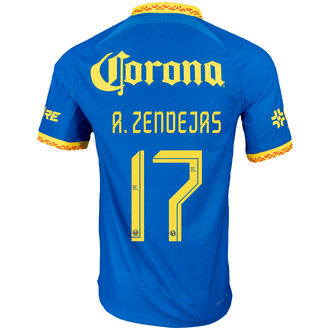 Club America Away Alejandro Zendejas 17 Jersey 2023-24 (Player Version)