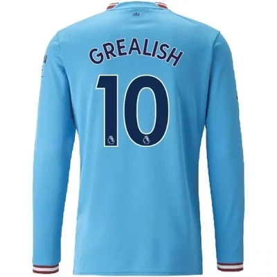 Manchester City Jack Grealish 10 Home Long Sleeve Jersey 22-23