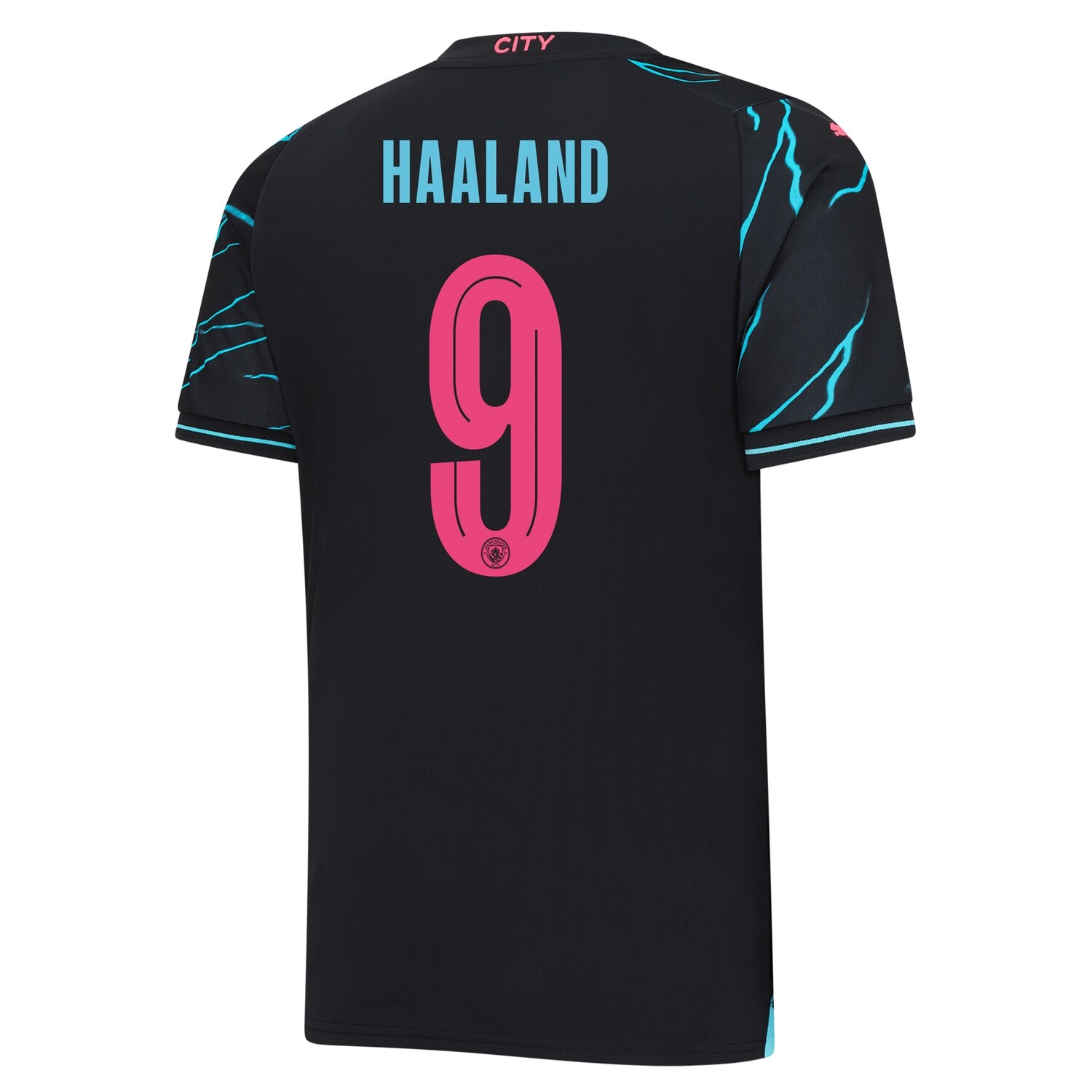 Manchester City Erling Haaland #9 UCL Third Jersey 2023-2024