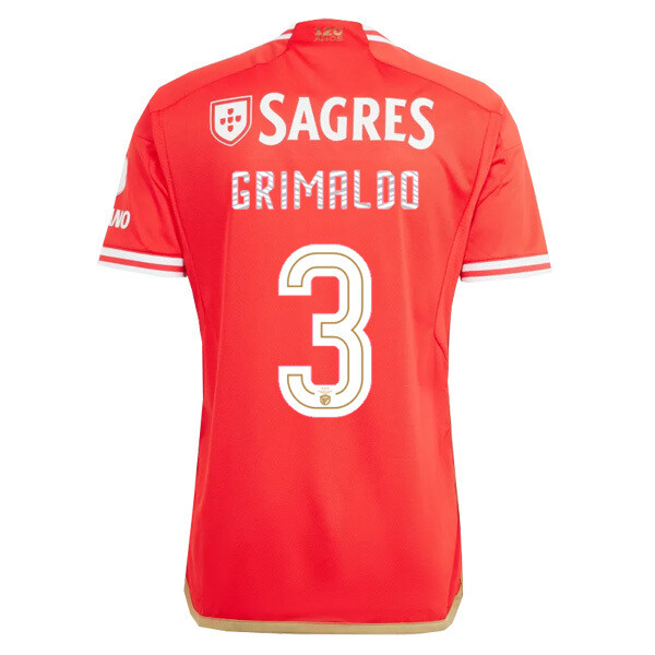 Benfica Home Grimaldo 3 UCL Jersey Shirt 23-24