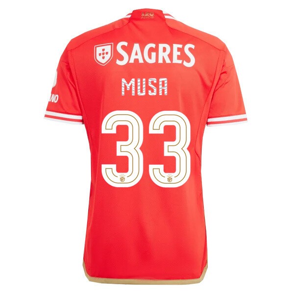 Benfica Home MUSA 33 UCL  Jersey Shirt 23-24