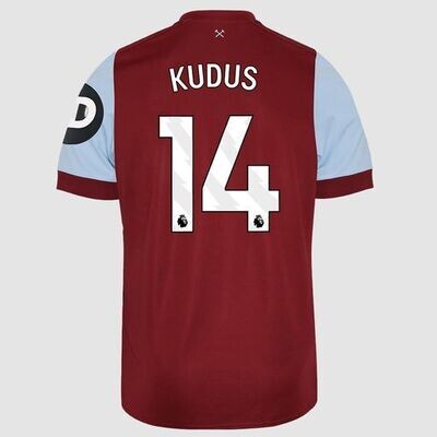 West Ham United Mohammed Kudus #14 Home Jersey 2023/2024