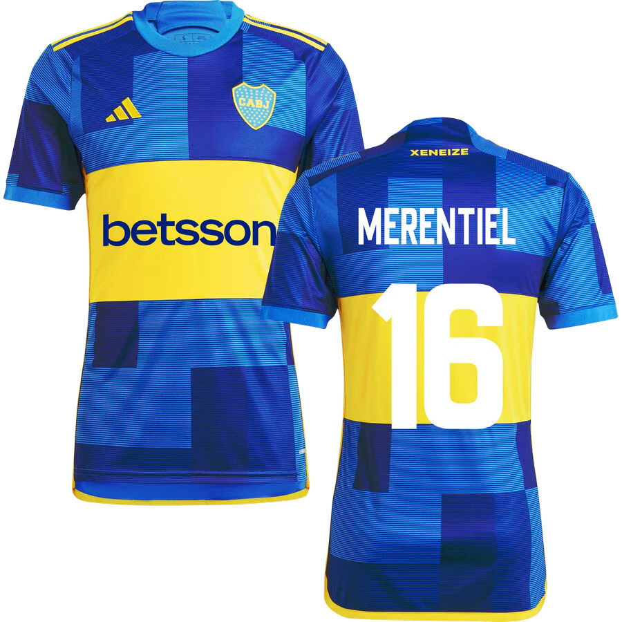 Boca Juniors Home Valentín Barco #19 Jersey Shirt 2023-2024 with Betsson Sponsor