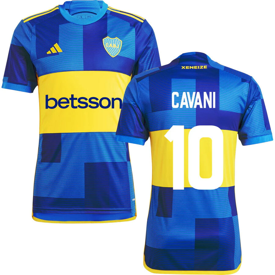 Boca Juniors Home Edinson Cavani #10 Jersey Shirt 2023-2024  with Betsson Sponsor