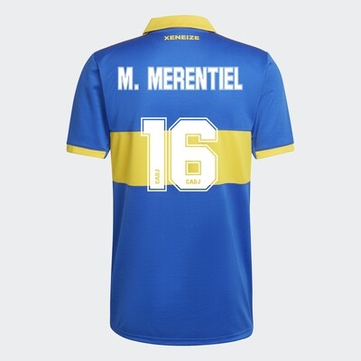 Boca Juniors Home Miguel Merentiel #16 Jersey Shirt 2022-2023