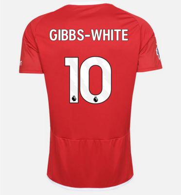 Nottingham Forest Morgan Gibbs-White #10 Home Jersey 2023-2024