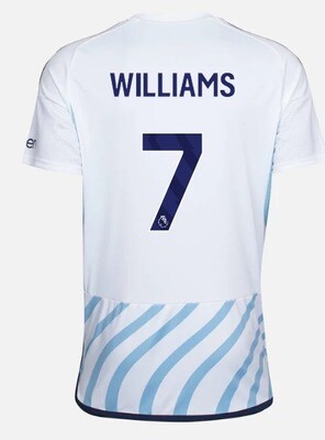 Nottingham Forest Home Neco Williams #7 Away Jersey 2023-2024