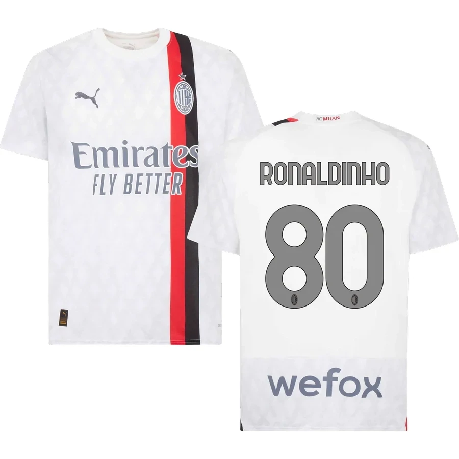AC Milan Away Ronaldinho Gaúcho #80 Jersey 2023/2024