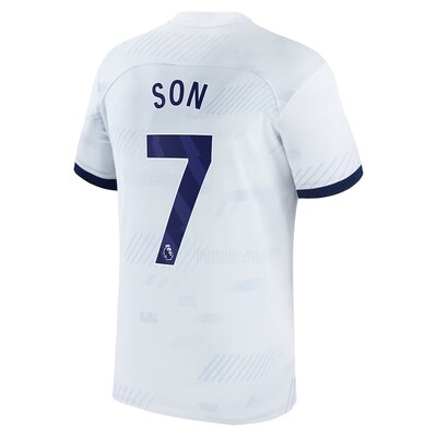 Tottenham Hotspur Son Heung-min #7 Home Soccer White Jersey 2023-2024