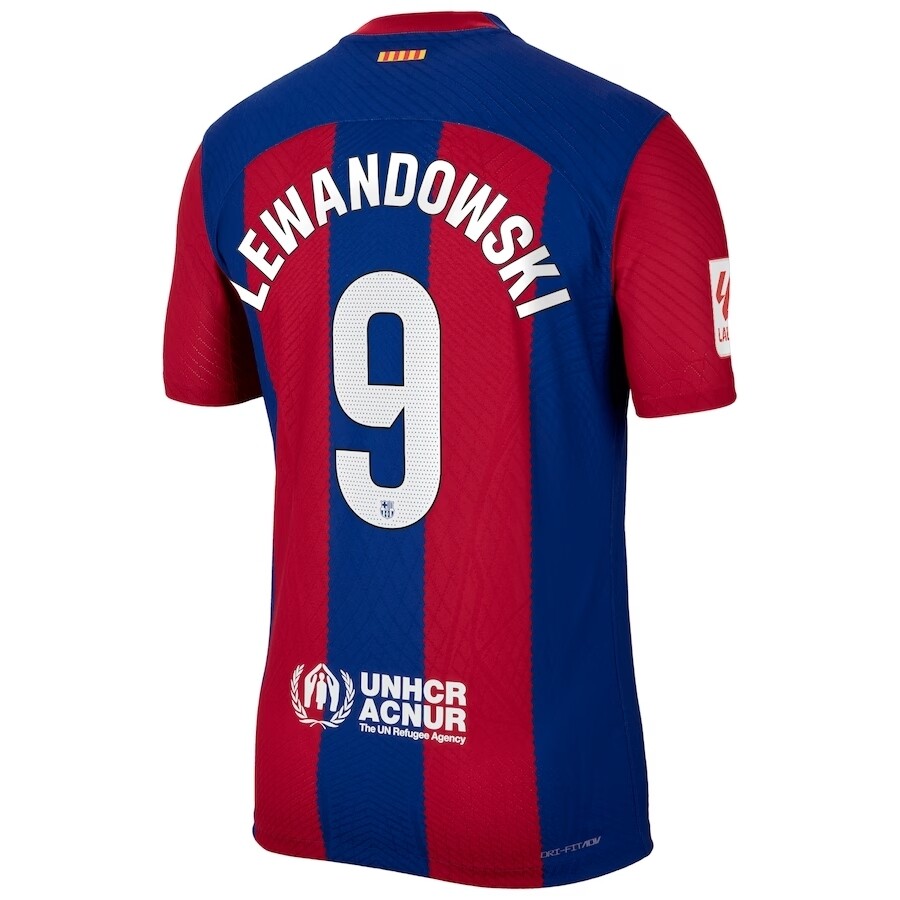 Barcelona Home Robert Lewandowski #9 Jersey Shirt 2023/2024 (Player Version)