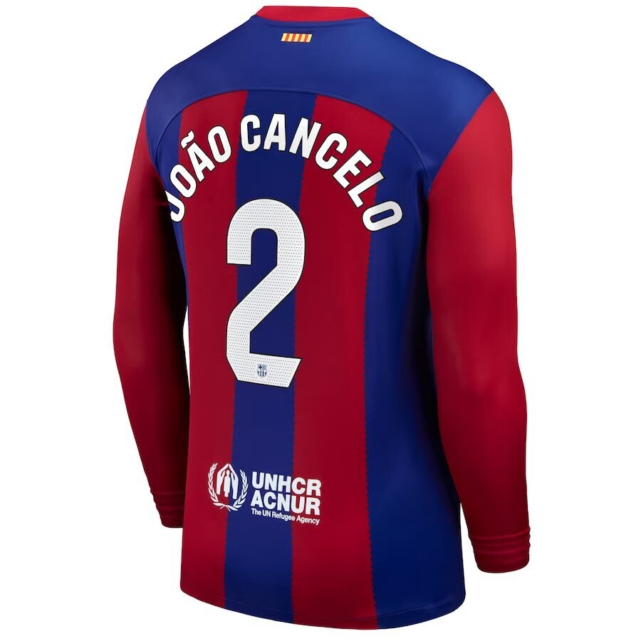 Barcelona Home João Cancelo  2 Long Sleeve Jersey 2023-2024