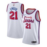 2019-20 Philadelphia 76ers Joel Embiid 21 White Classic Jersey