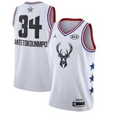 Milwaukee Bucks Giannis Antetokounmpo #34 White NBA Jordan Swingman 2019 All-Star Jersey