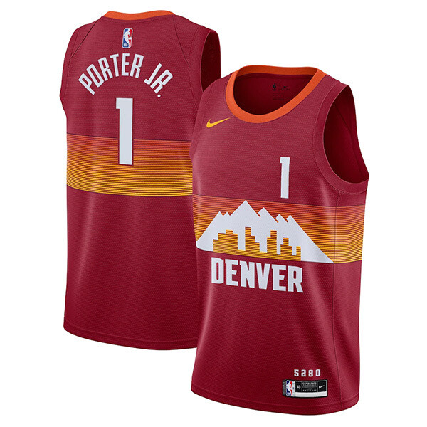 Men&#39;s Denver Nuggets Michael Porter Jr. #1 Red Swingman Jersey