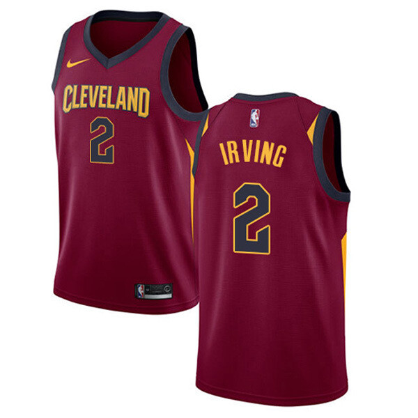 Men&#39;s Cleveland Cavaliers Kyrie Irving #2 Wine Swingman Jersey