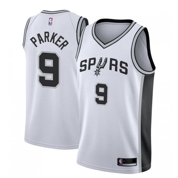 Men‘s San Antonio Spurs Tony PARKER #9 White Swingman Jersey