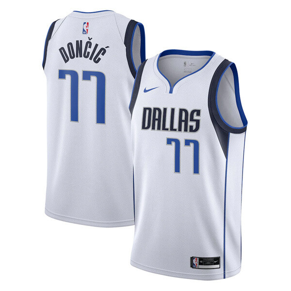 Men‘s Dallas Mavericks White Luka DONČIĆ #77 Swingman Jersey
