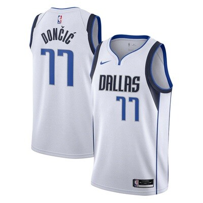 Men‘s Dallas Mavericks White Luka DONČIĆ #77 Swingman Jersey
