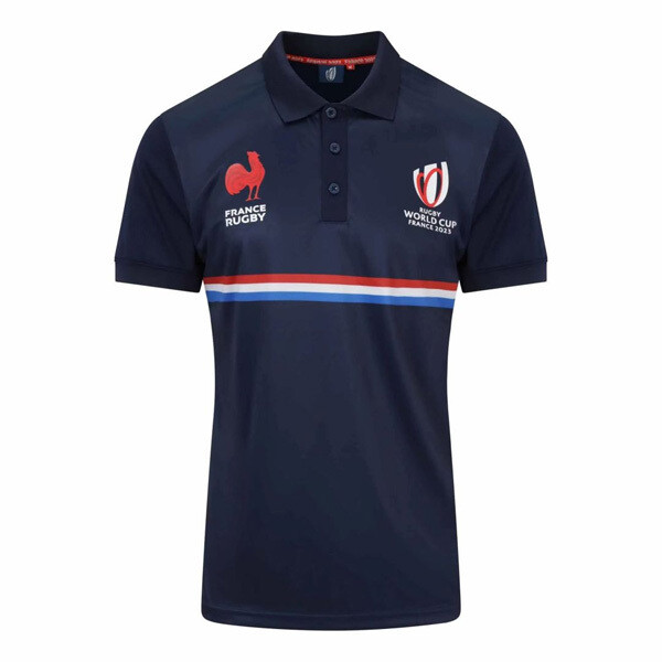 2023 France Rugby RWC Polyester Polo Navy