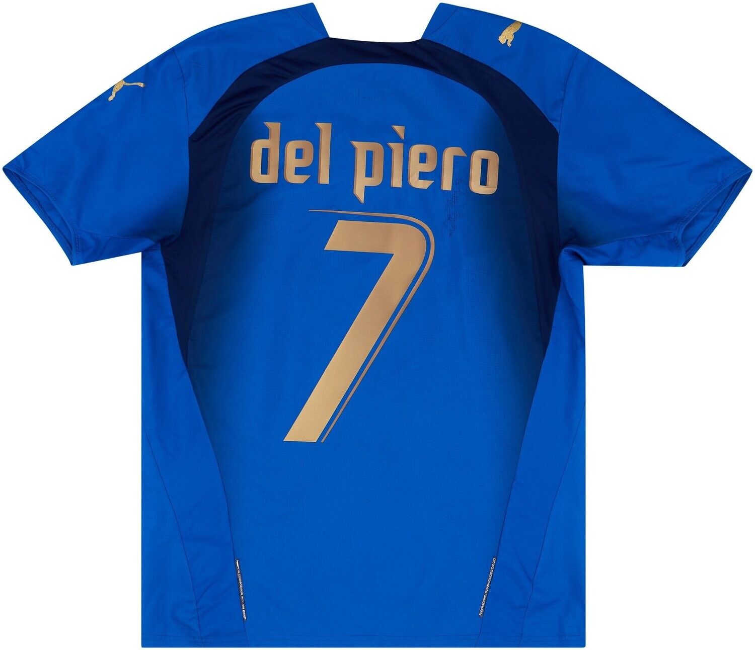 Italy Home Del Piero #7 Blue Retro Soccer Jersey Shirt 2006
