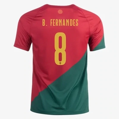 Portugal Home Bruno Fernandes #8 World Cup Jersey 2022