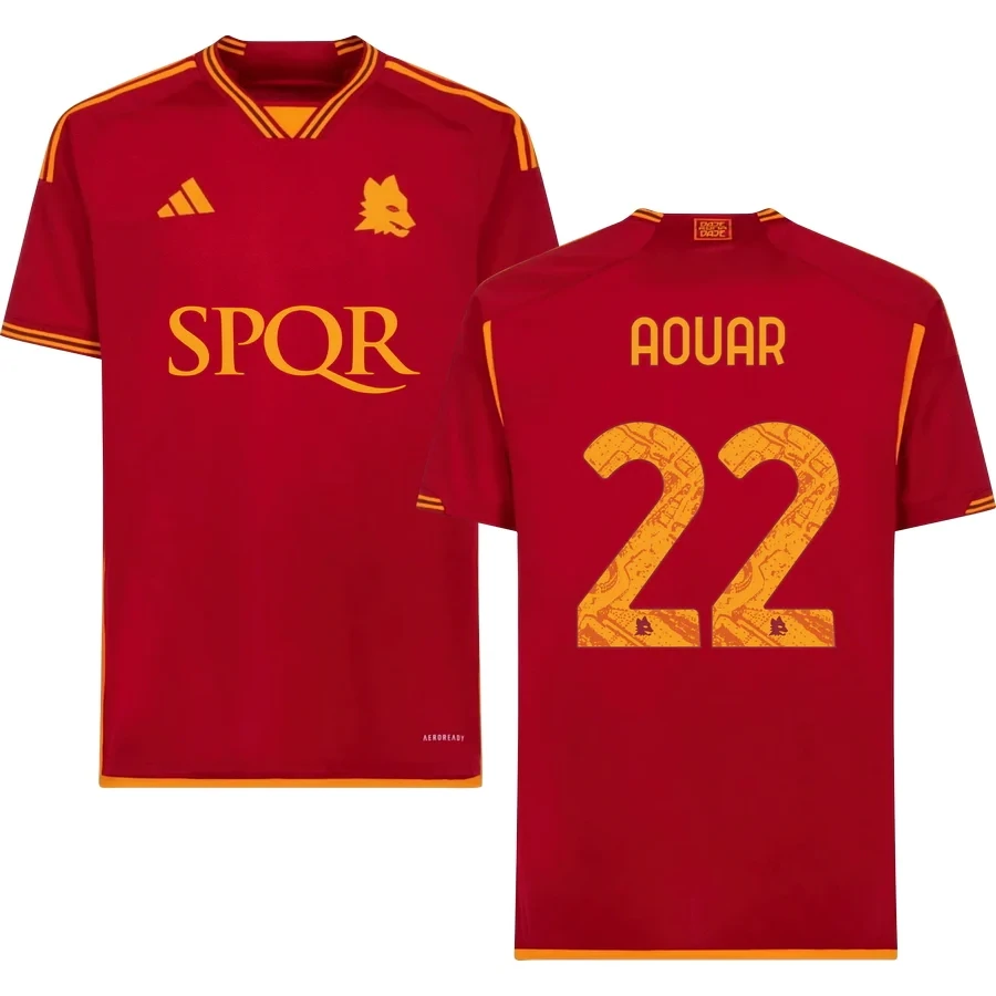AS Roma Houssem Aouar #22 Third Jersey 2023-2024 With SPQR Sponsor