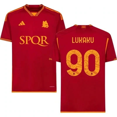 AS Roma Romelu Lukaku #90 Home Jersey 2023-2024 With SPQR Sponsor
