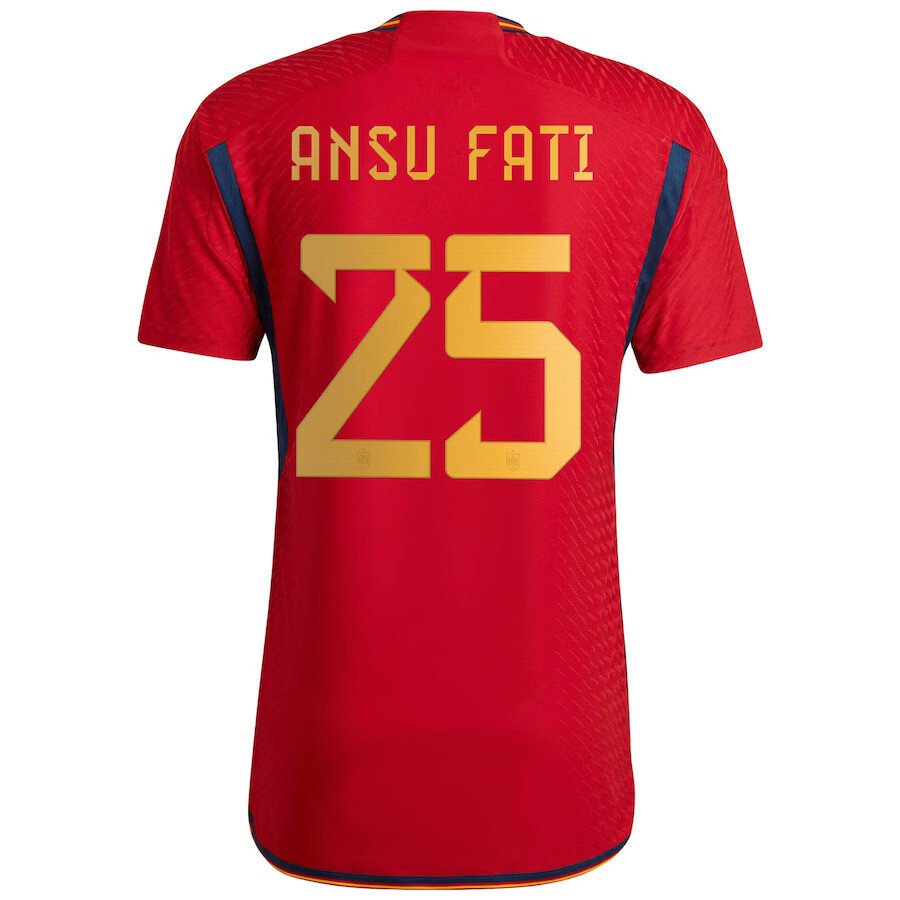 Spain Home Ansu Fanti #25 Jersey 2022/2023 (Player Version)