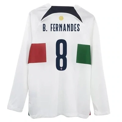 Portugal Away Portugal Bruno Fernandes #8 Long Sleeve Jersey 2022/2023