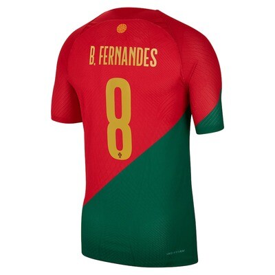 Portugal Home Bruno Fernandes #8 World Cup Jersey 2022 (Player Version)