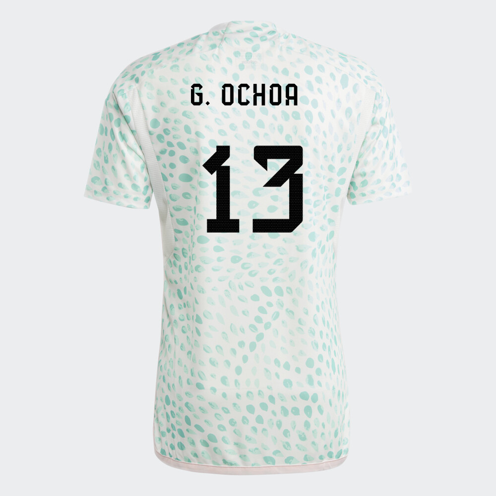 Mexico Santiago Guillermo Ochoa 13 Away Jersey 2023