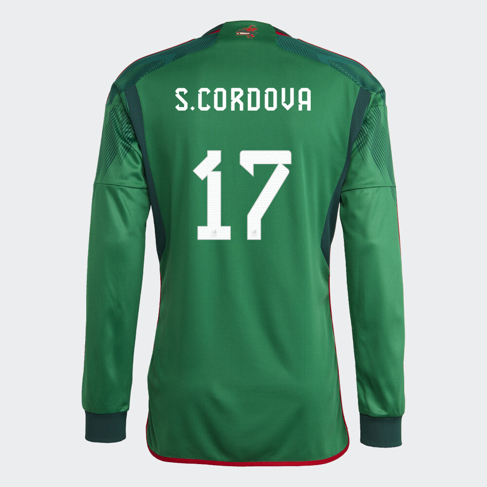 Mexico Sebastián Córdova 17 Home Long Sleeve Jersey 2022/2023