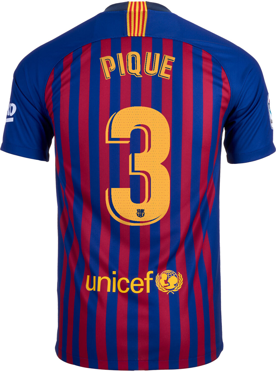 Barcelona Home Gerard Piqué 3 Retro Jersey Shirt 18/19