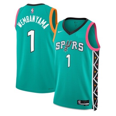 Men&#39;s San Antonio Spurs Victor Wembanyama
 #1  Green Swingman Jersey 2022-2023