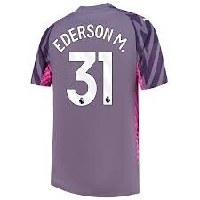 Manchester City Ederson #31 Goalkeeper Jersey Purple 2023/2024
