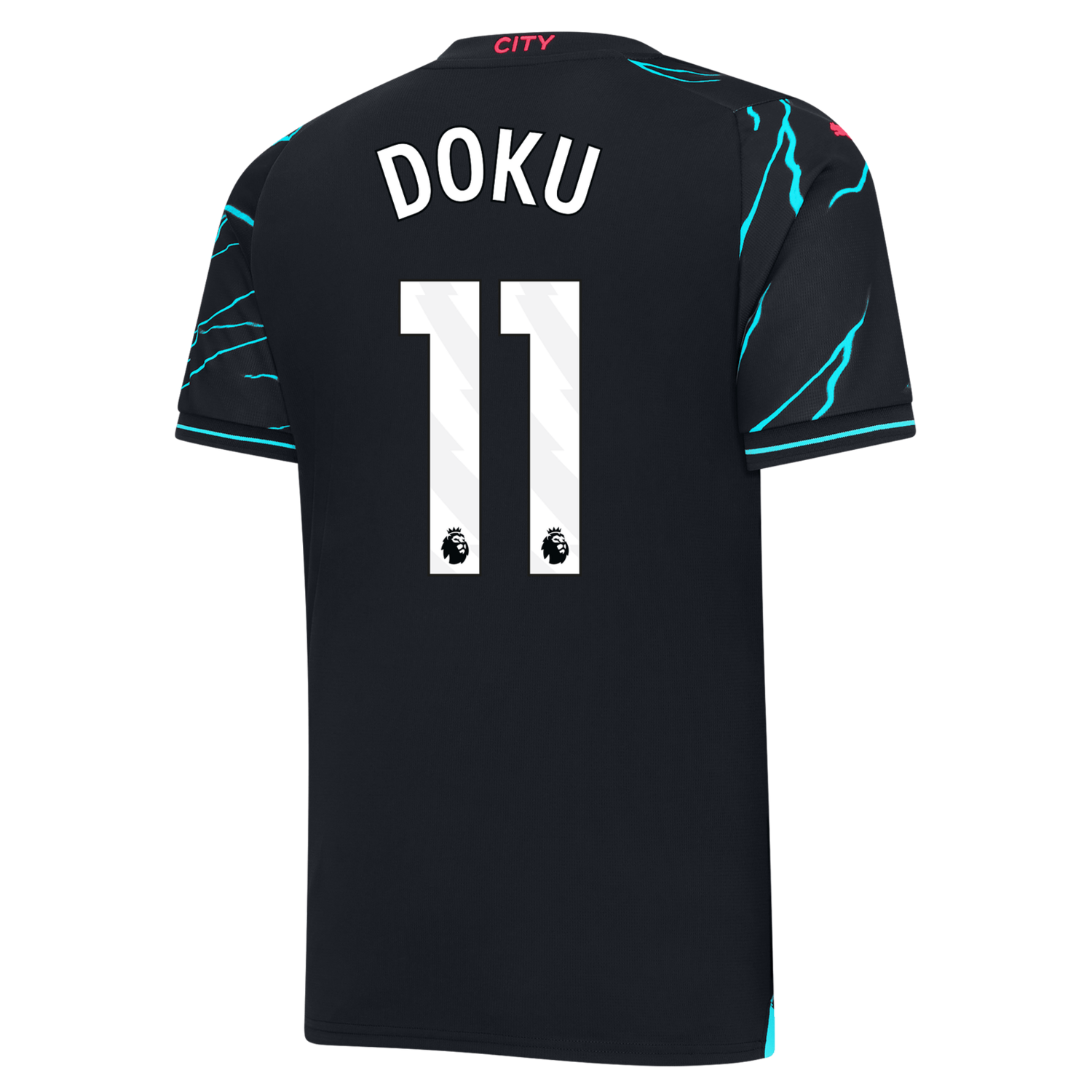 Manchester City Jérémy Doku #11 EPL Third Jersey 2023-2024