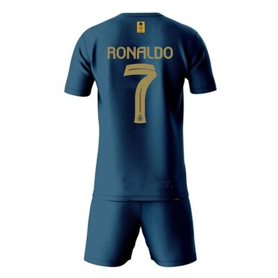 23-24 Al Nassr Away Jersey Ronaldo #7 Kids Kit