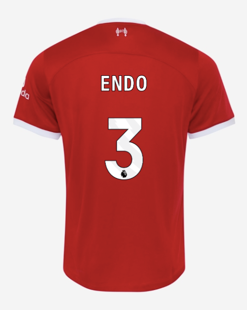 Liverpool Home Waturu Endo #3 Jersey 2023-24 (Player Version)