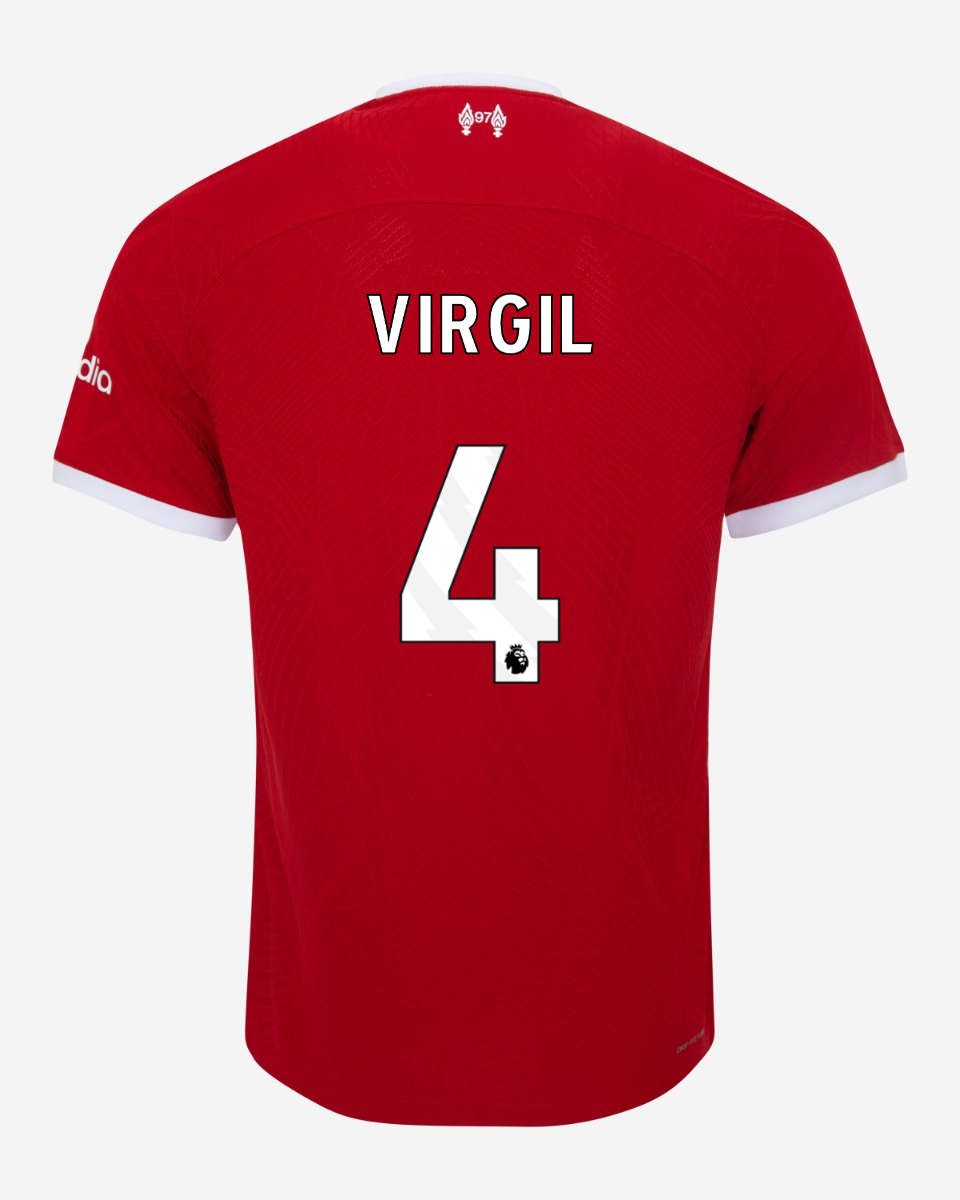 Liverpool Home Virgil van Dijk  #4 Jersey 2023-24 (Player Version)