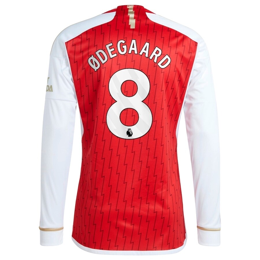 Arsenal Home Martin Ødegaard #8 Long Sleeve Jersey 2023/2024