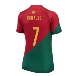 Portugal Home Ronaldo #7 World Cup Women's Jersey 2022