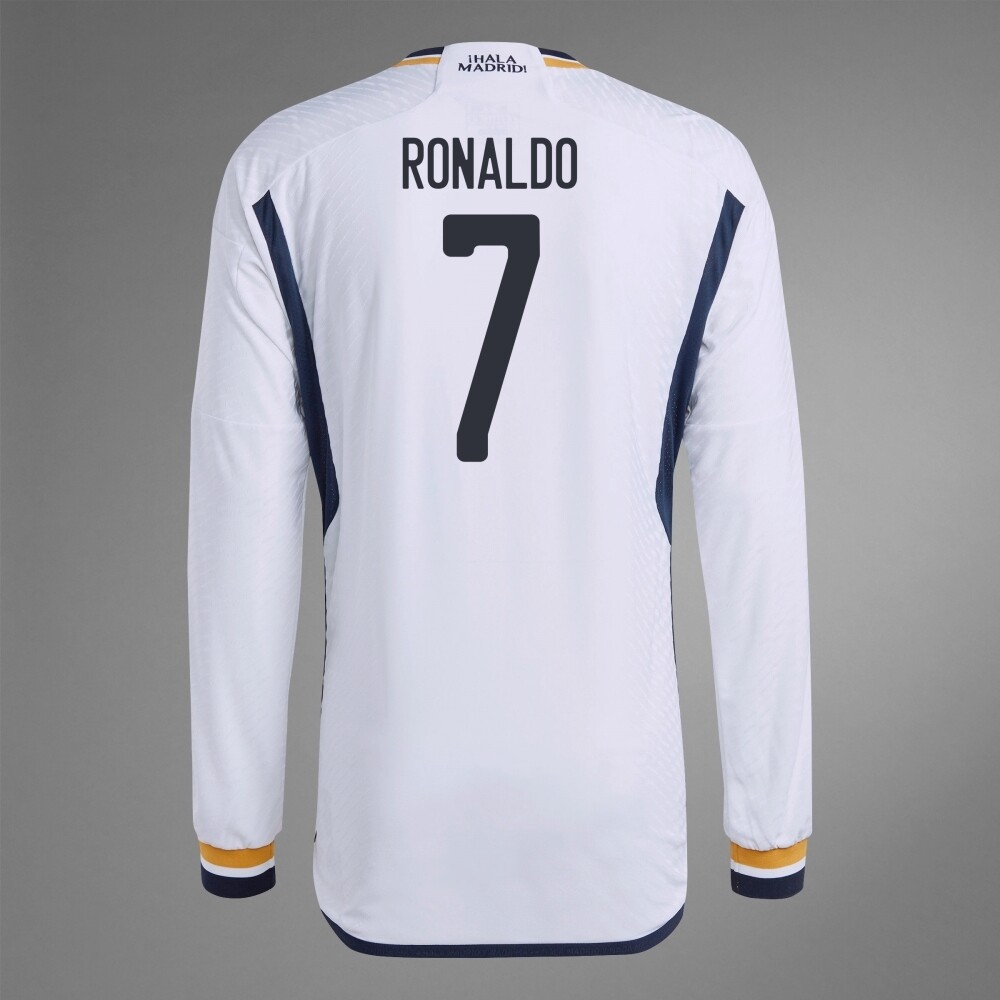  Real Madrid Home Ronaldo #7 Long Sleeve Jersey 2023/2024 (Player Version)