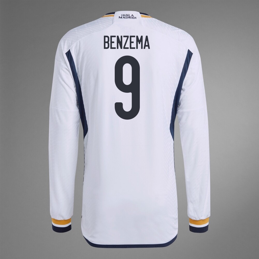  Real Madrid Home Karim Benzema #9 Long Sleeve Jersey 2023/2024 (Player Version)