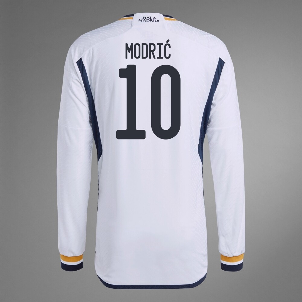  Real Madrid Home Luka Modrić #10 Long Sleeve Jersey 2023/2024 (Player Version)