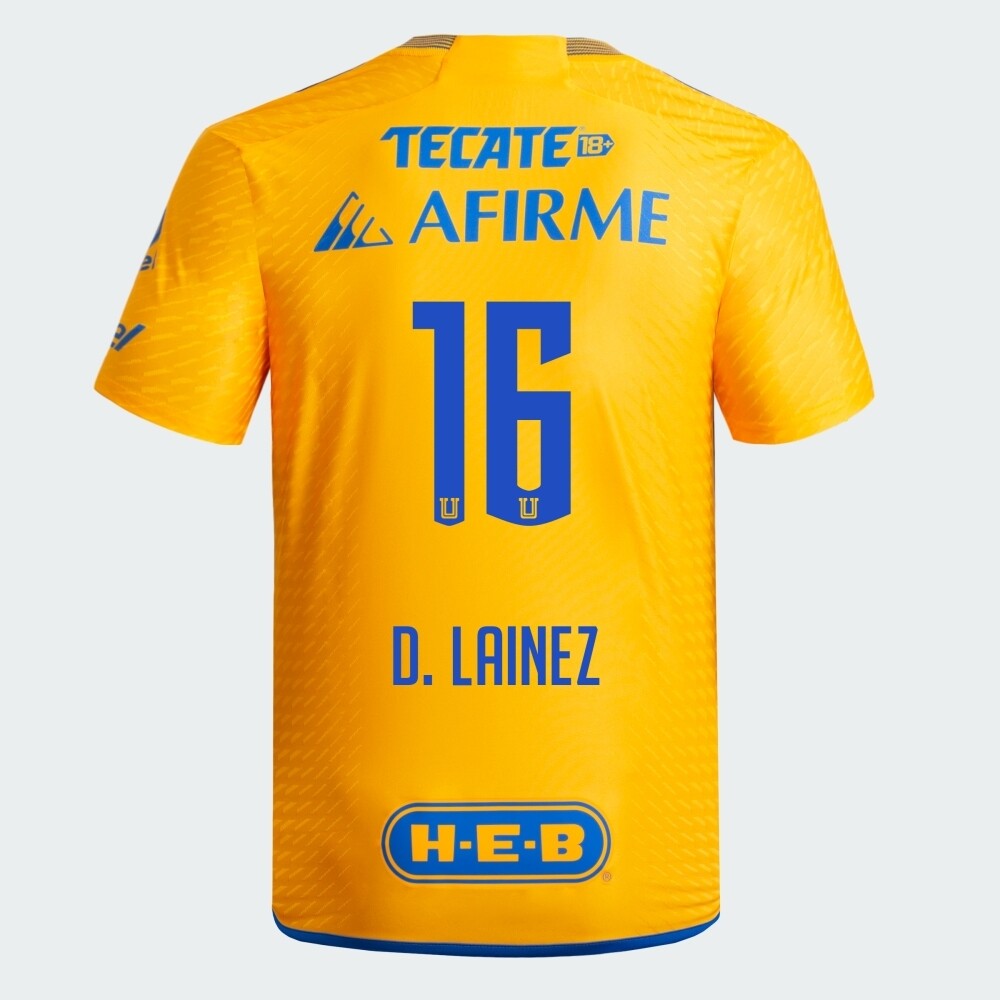  Tigres UANL Diego Lainez #16 Home Jersey 2023/2024(Player Version)